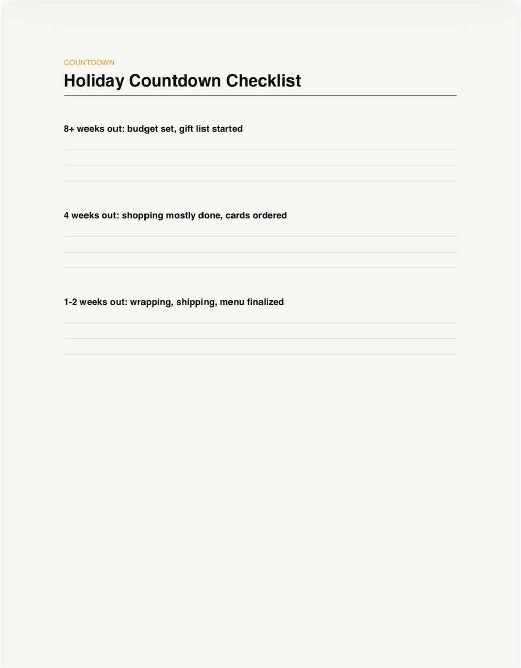 The Ultimate Holiday Planner