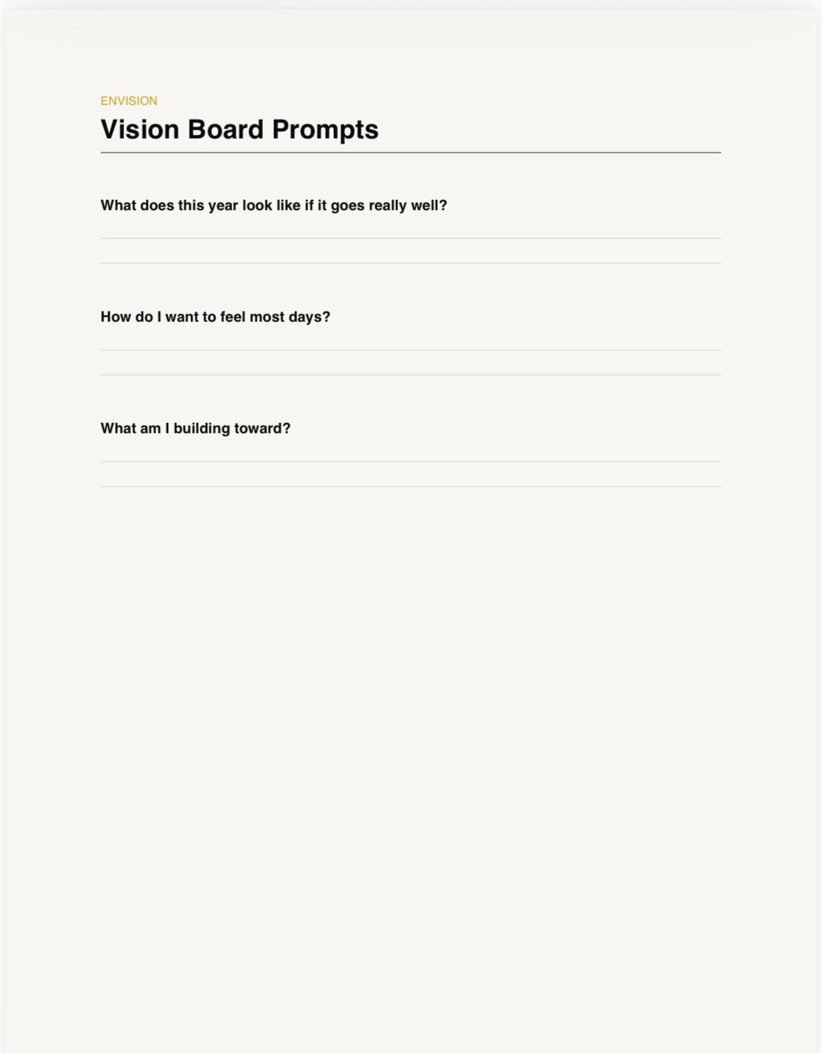 New Year Vision & Goal Setting Kit