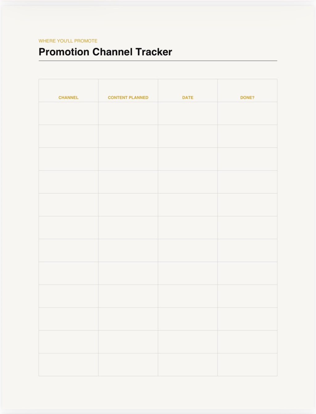 Product Launch & Promotion Planner
