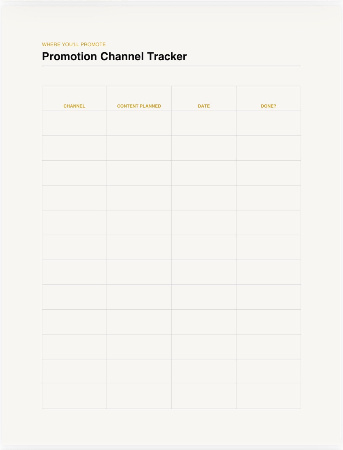 Product Launch & Promotion Planner