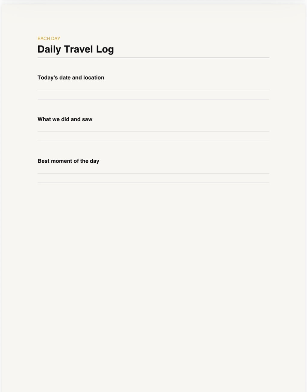 The Travel Journal