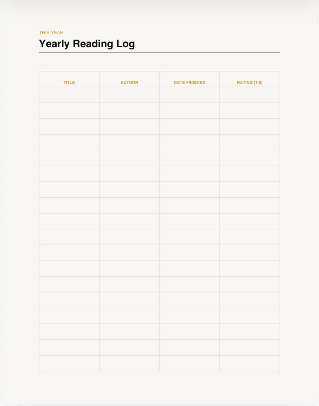 Reading Journal & Book Tracker
