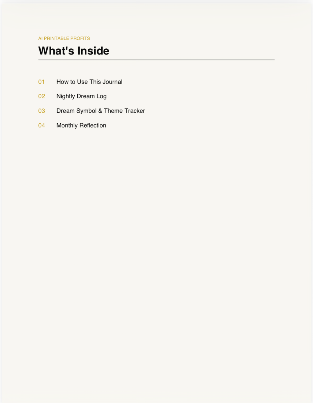 The Dream Journal
