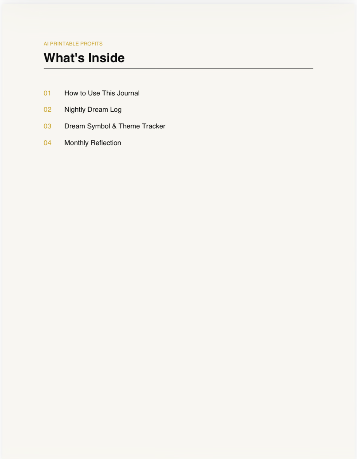 The Dream Journal