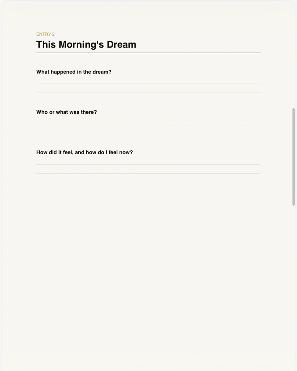 The Dream Journal