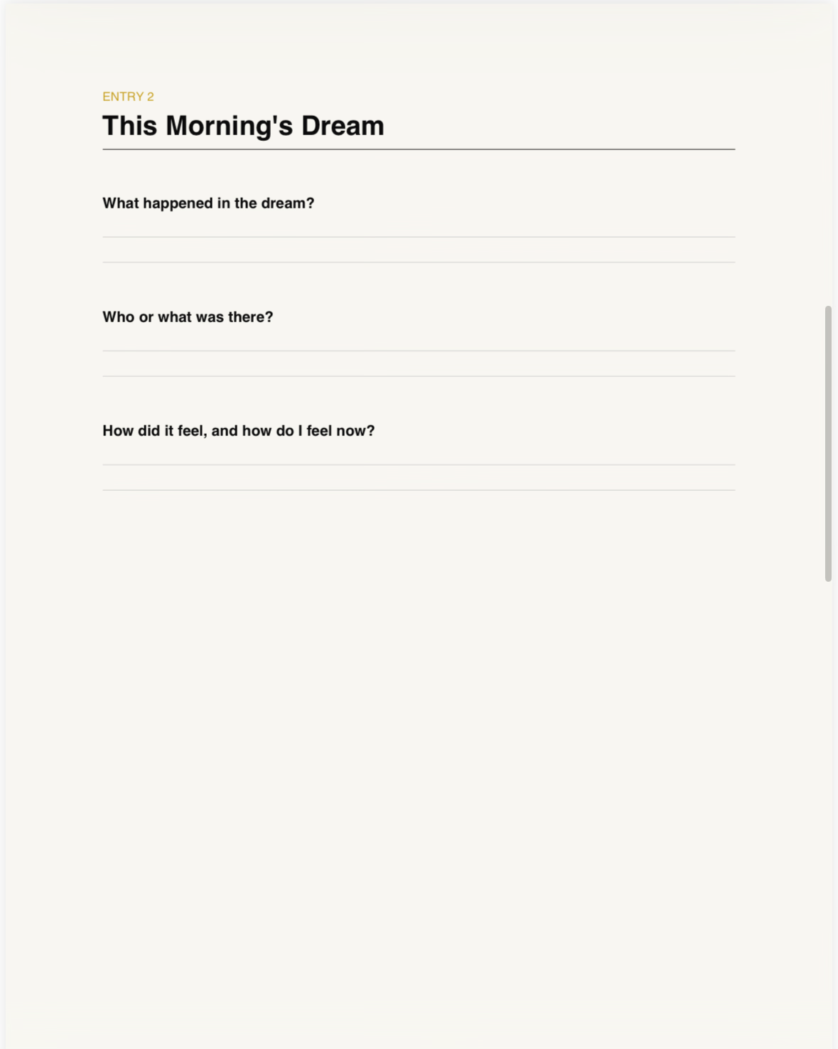 The Dream Journal