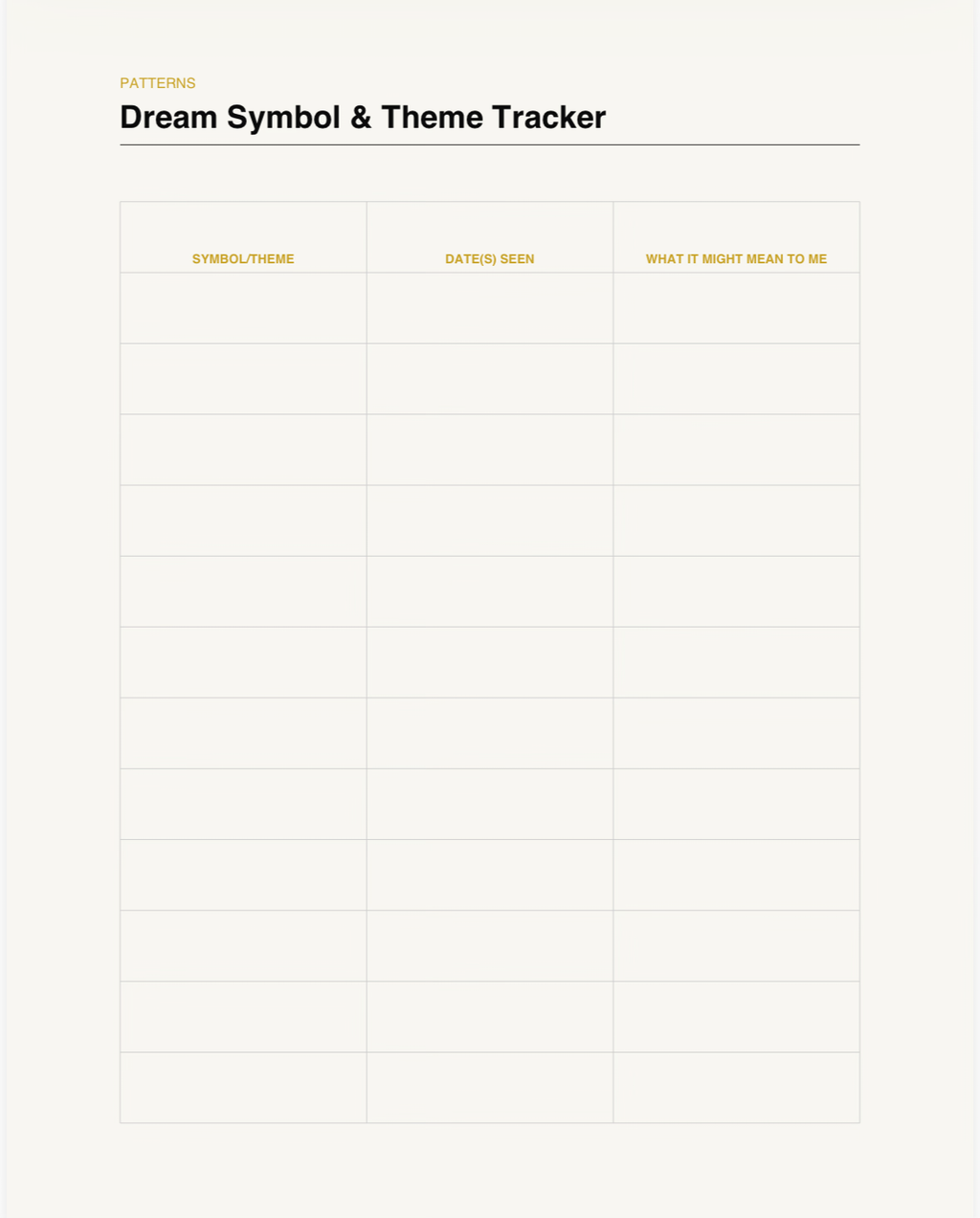 The Dream Journal